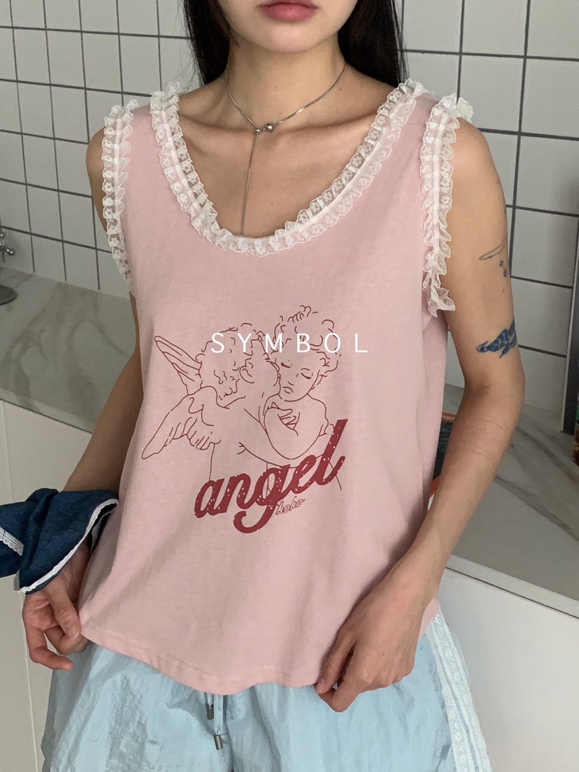 SYMBOL韓國直郵㊣東大門實拍女裝新款時尚熱賣休閑吊帶背心SYMBOL吊帶/背心圖色2
