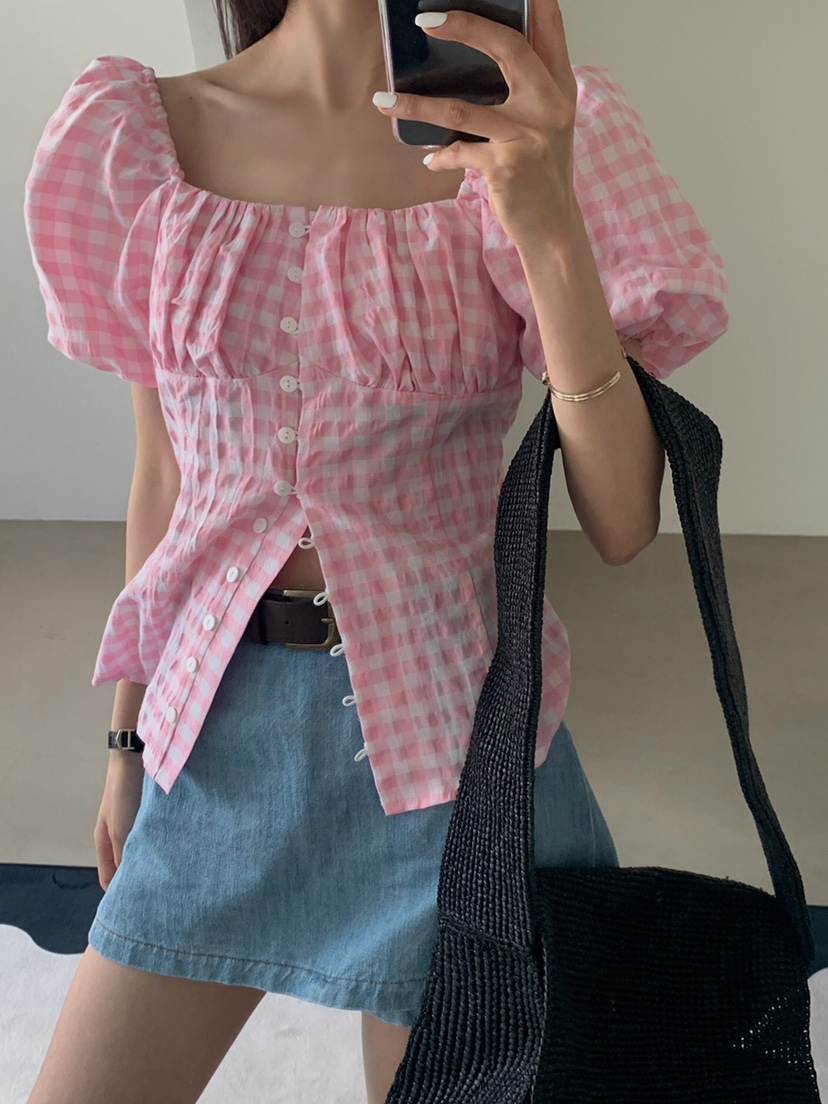 VERANDA韓國㊣直郵東大門代購女裝新品休閑25春夏襯衫蕾絲衫VERANDA襯衫/蕾絲衫