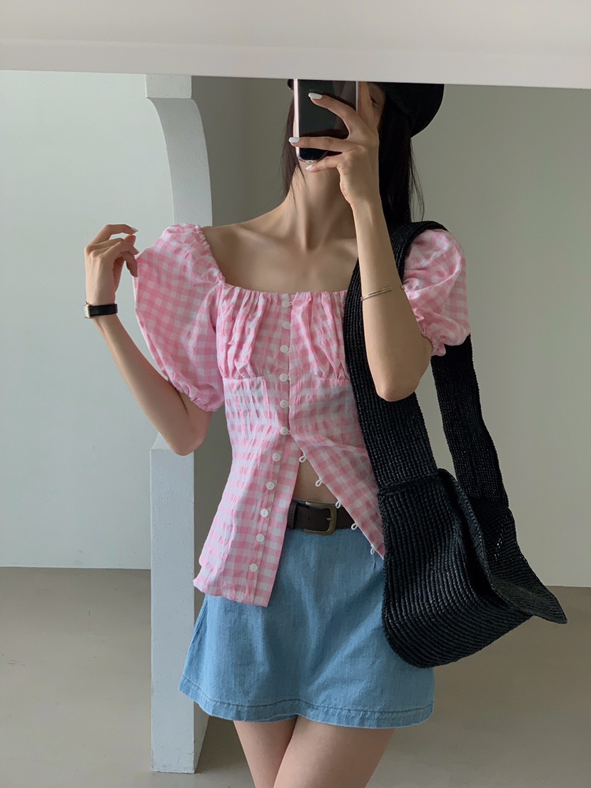 VERANDA韓國㊣直郵東大門代購女裝新品休閑25春夏襯衫蕾絲衫VERANDA襯衫/蕾絲衫