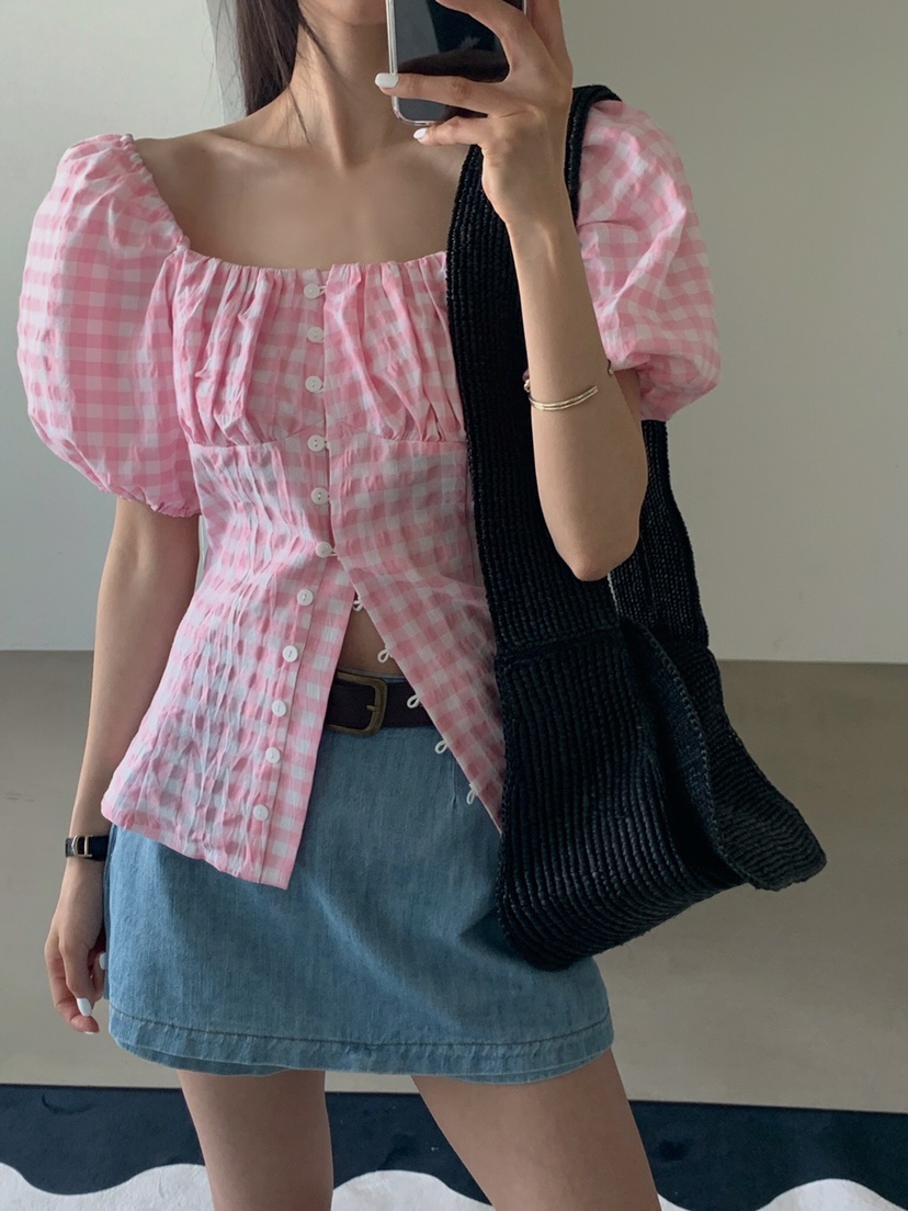 VERANDA韓國㊣直郵東大門代購女裝新品休閑25春夏襯衫蕾絲衫VERANDA襯衫/蕾絲衫