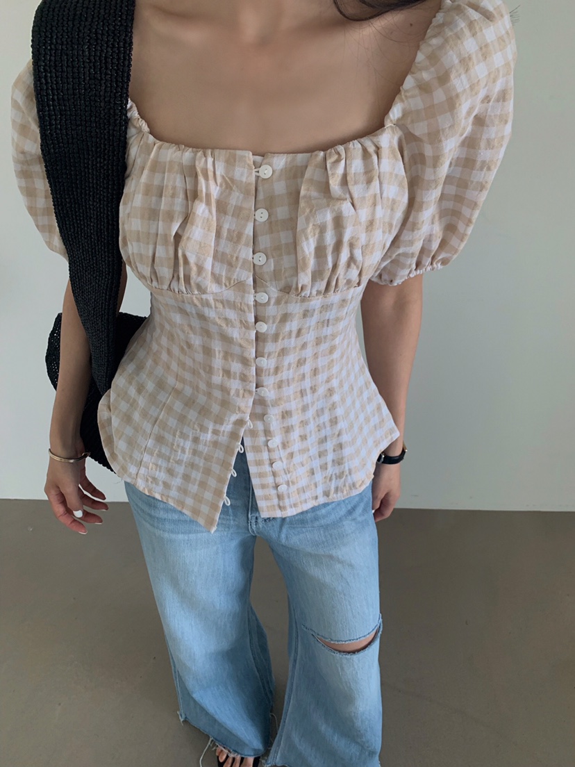 VERANDA韓國㊣直郵東大門代購女裝新品休閑25春夏襯衫蕾絲衫VERANDA襯衫/蕾絲衫
