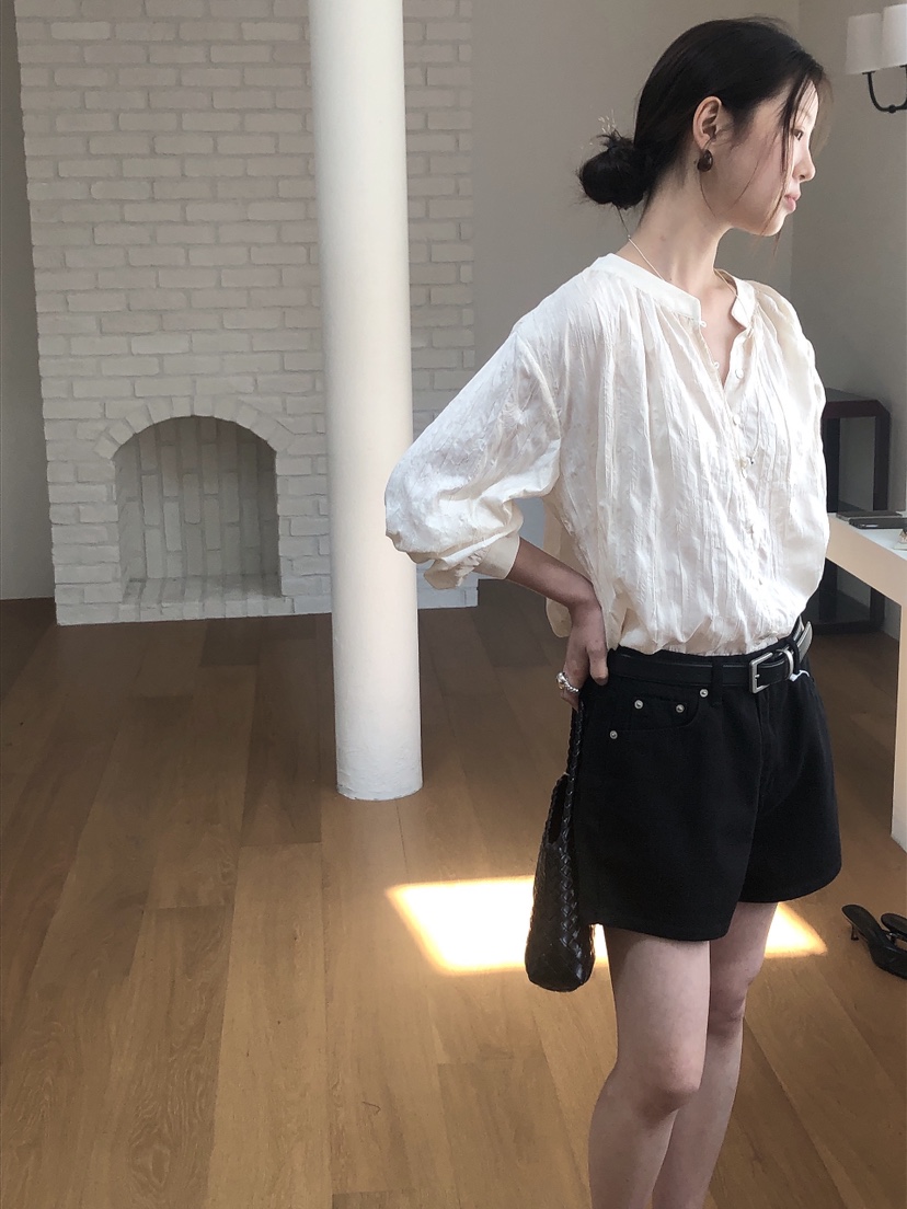 LE BUTTER韓國直郵㊣東大門實拍女裝新品休閑人氣襯衫蕾絲衫LE BUTTER襯衫/蕾絲衫