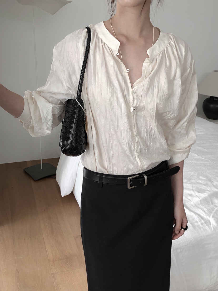 LE BUTTER韓國直郵㊣東大門實拍女裝新品休閑人氣襯衫蕾絲衫LE BUTTER襯衫/蕾絲衫