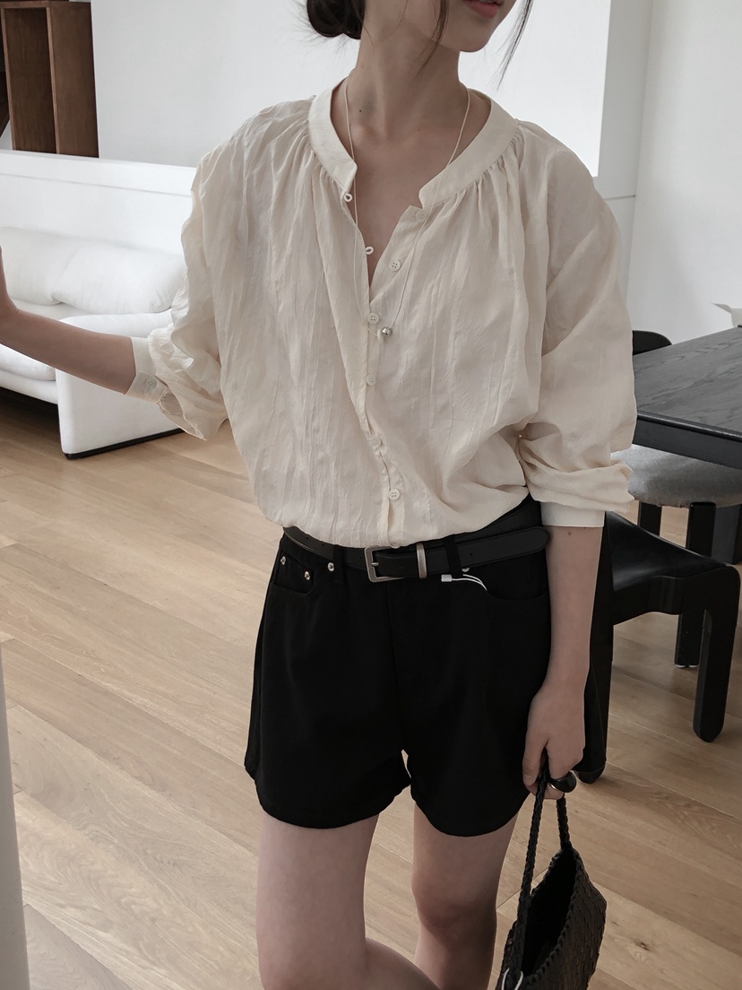 LE BUTTER韓國直郵㊣東大門實拍女裝新品休閑人氣襯衫蕾絲衫LE BUTTER襯衫/蕾絲衫