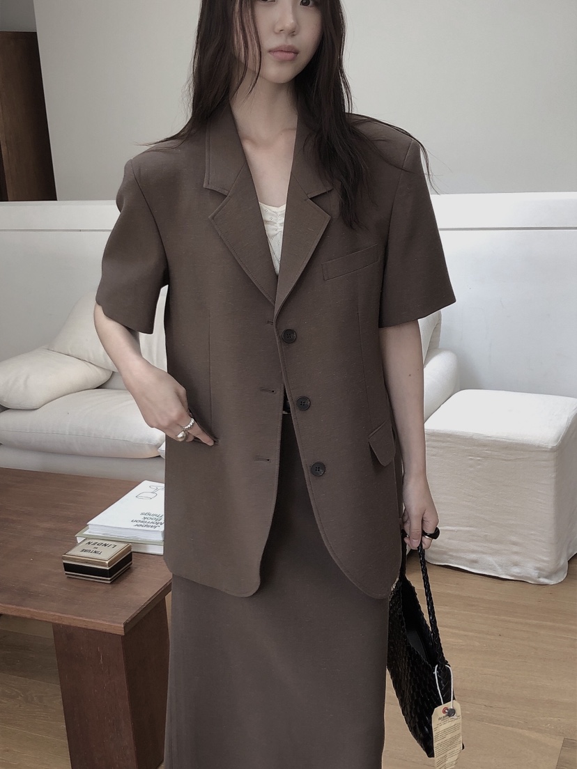 LE BUTTER韓國直郵㊣女裝新品25春夏時尚人氣推薦夾克亞麻LE BUTTER夾克