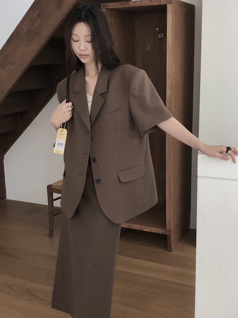 LE BUTTER韓國直郵㊣女裝新品25春夏時尚人氣推薦夾克亞麻LE BUTTER夾克