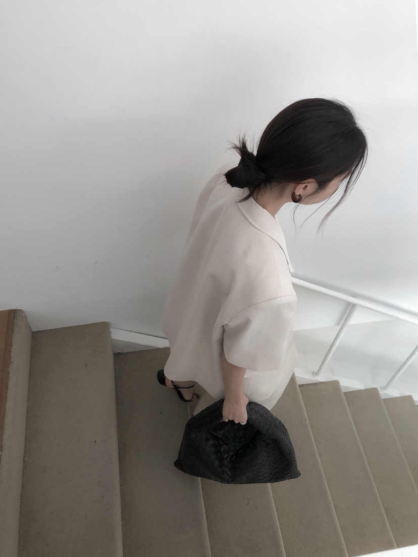 LE BUTTER韓國直郵㊣女裝新品25春夏時尚人氣推薦夾克亞麻LE BUTTER夾克
