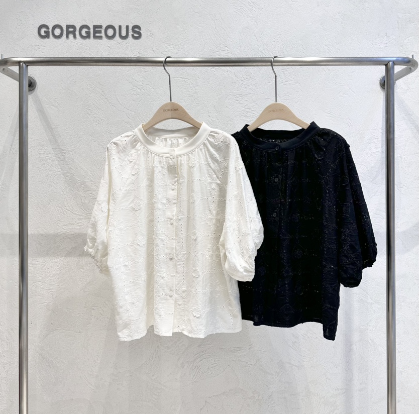 GORGEOUS韓國直郵㊣東大門實拍女裝新款25春夏時尚襯衫蕾絲衫GORGEOUS襯衫/蕾絲衫