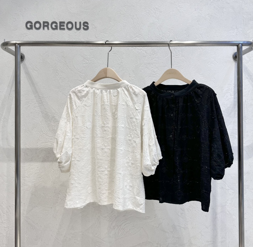 GORGEOUS韓國直郵㊣東大門實拍女裝新款25春夏時尚襯衫蕾絲衫GORGEOUS襯衫/蕾絲衫