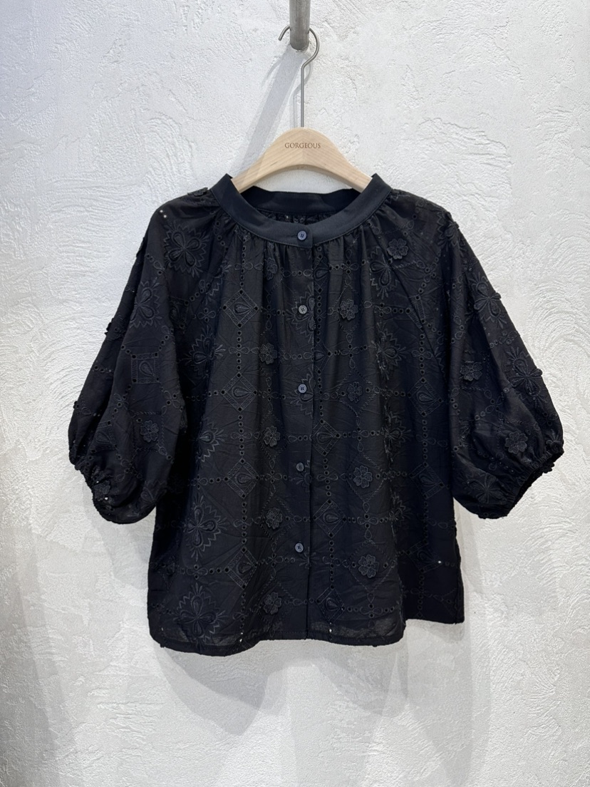 GORGEOUS韓國直郵㊣東大門實拍女裝新款25春夏時尚襯衫蕾絲衫GORGEOUS襯衫/蕾絲衫圖色2