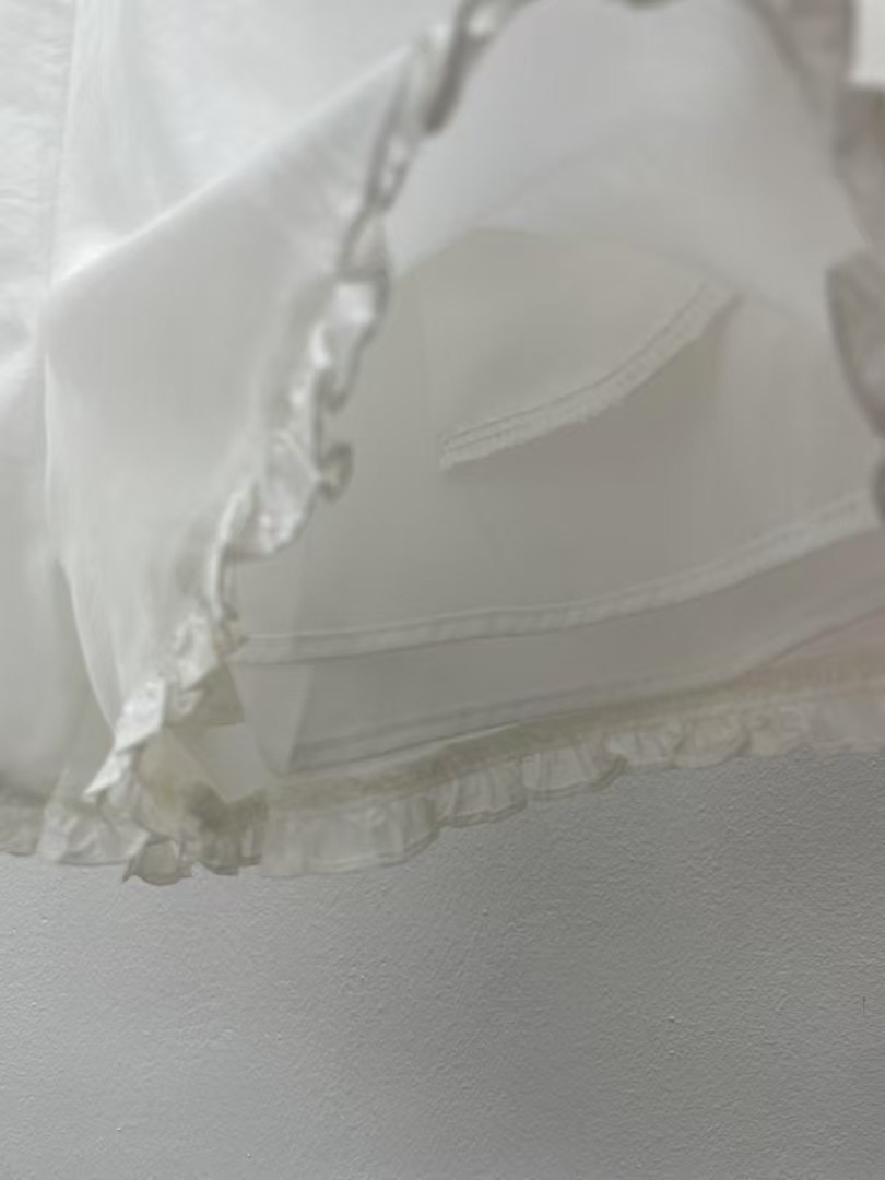 TAF韓國代購女士新款25春夏熱賣休閑時尚真品職業短褲荷葉邊TAF短褲