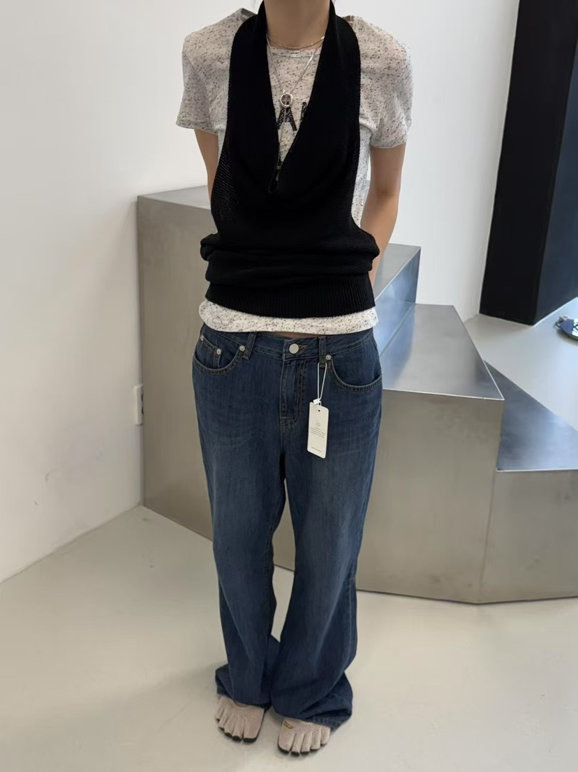 MINIMUZE韓國代購女裝新品休閑職業25春夏熱賣時尚真品牛仔褲MINIMUZE牛仔褲