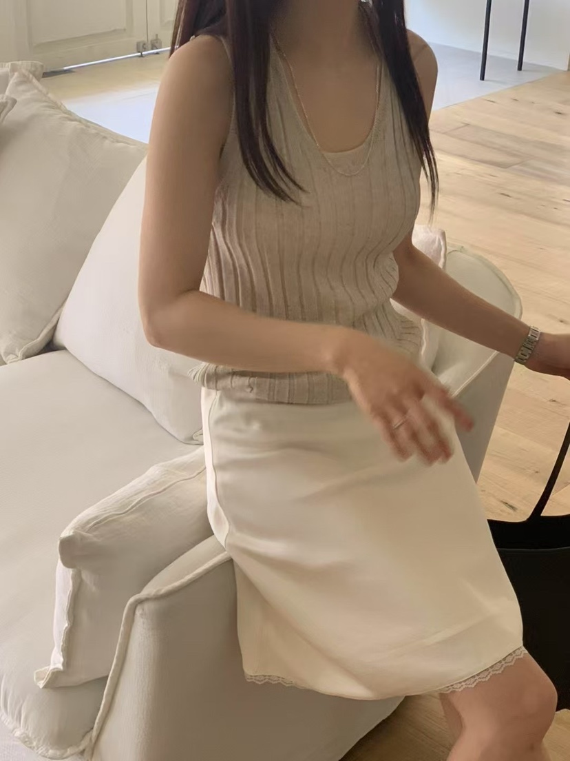 TAF韓國㊣直郵東大門代購女裝新款熱賣人氣時尚吊帶背心亞麻TAF吊帶/背心