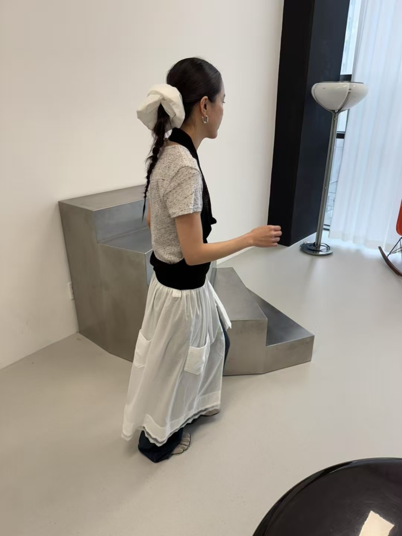 MINIMUZE韓國直郵㊣東大門實拍女裝新品休閑推薦長裙口袋蕾絲MINIMUZE長裙