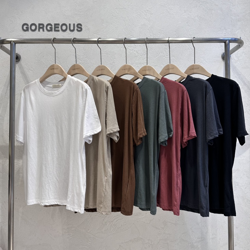 GORGEOUS韓國直郵㊣女裝新款休閑人氣時尚推薦熱賣25春夏T恤GORGEOUST恤圖色5左五色