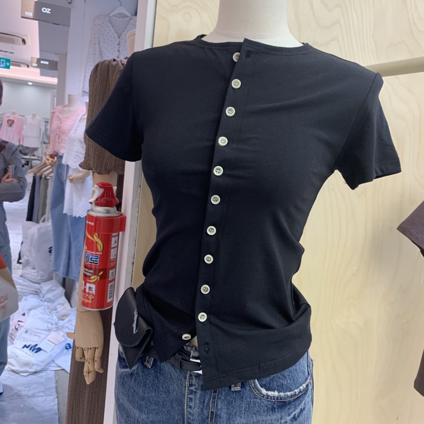 PLEASURE韓國直郵㊣女裝新品熱賣推薦人氣25春夏休閑時尚T恤PLEASURET恤圖色2