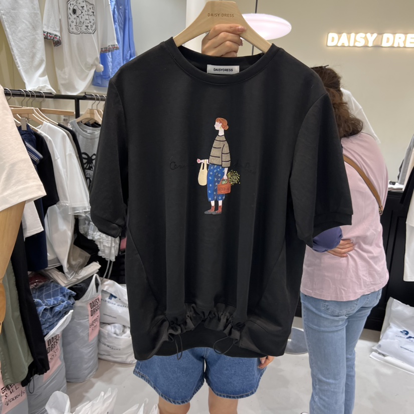 DAISY DRESS直郵韓國代購㊣女裝新品人氣推薦熱賣休閑25春夏T恤DAISY DRESST恤圖色2