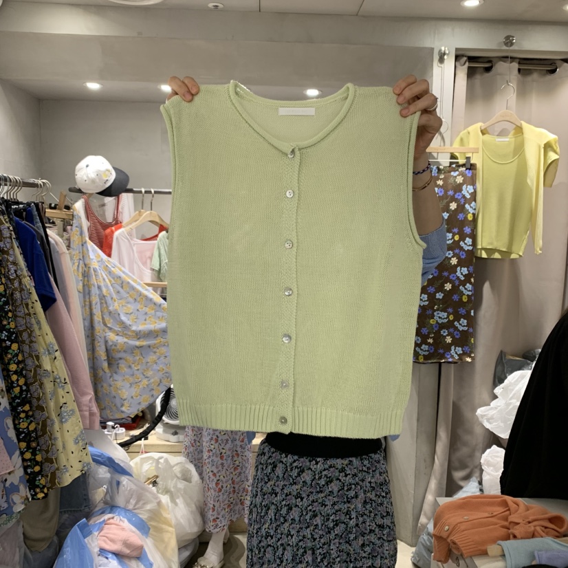 LOGROAD韓國直郵㊣東大門實拍女裝新品推薦時尚25春夏人氣馬甲LOG ROAD馬甲