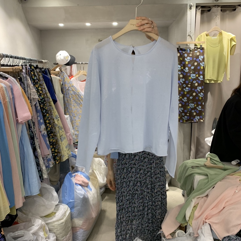 LOGROAD韓國直郵㊣女裝新款時尚休閑25春夏推薦針織衫兩面可穿LOG ROAD針織衫圖色3