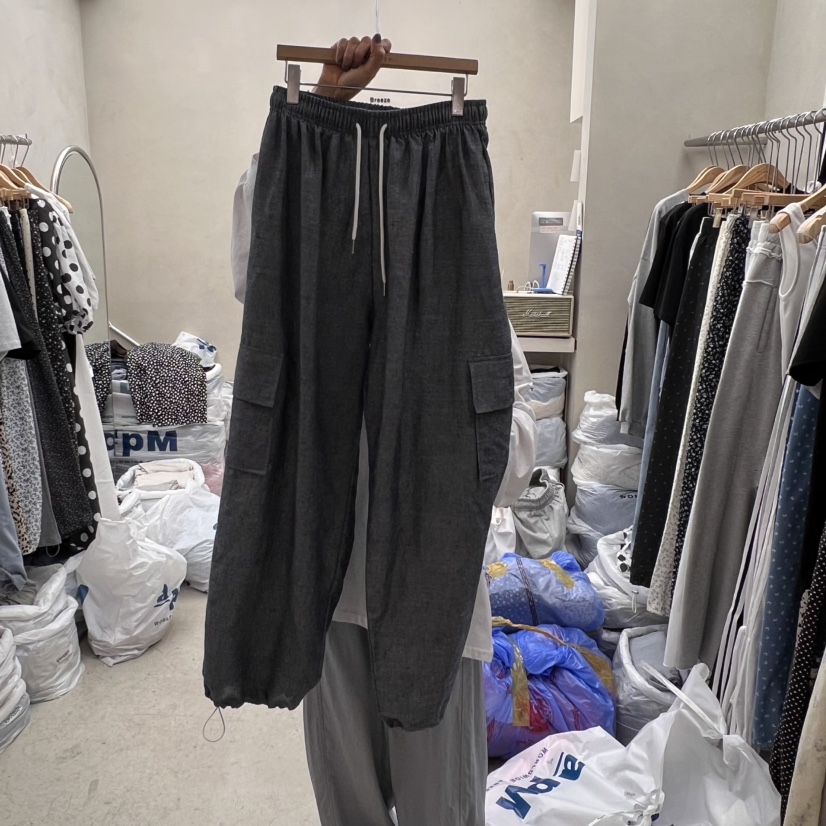 BREEZE直郵韓國代購㊣女裝新品人氣熱賣休閑休閑褲工裝褲亞麻BREEZE休閑褲圖色2