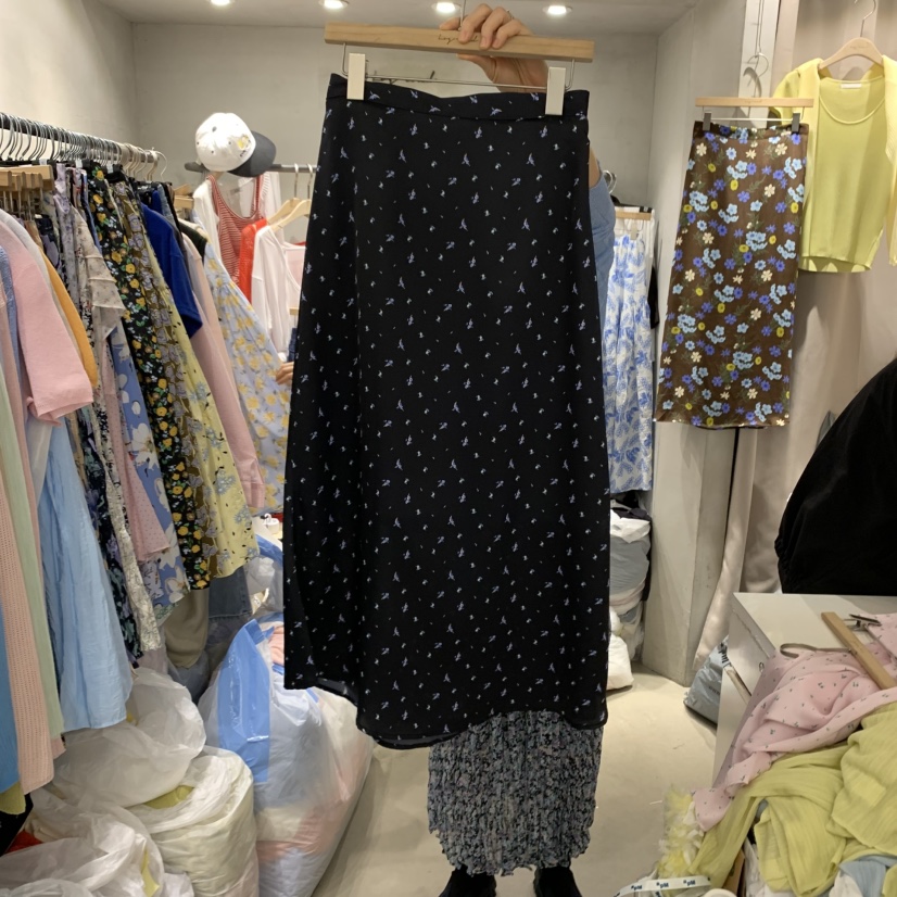 LOGROAD韓國直郵㊣東大門實拍女裝新款25春夏熱賣半身裙中短裙LOG ROAD半身裙/中短裙圖色2