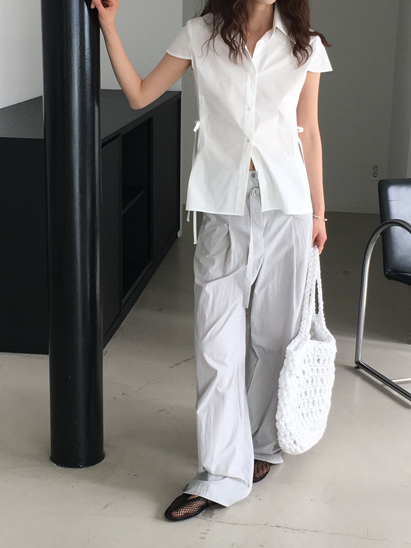 MONDAYMORING東大門代購女士新款25春夏人氣熱賣休閑褲含腰帶MONDAYMORING休閑褲
