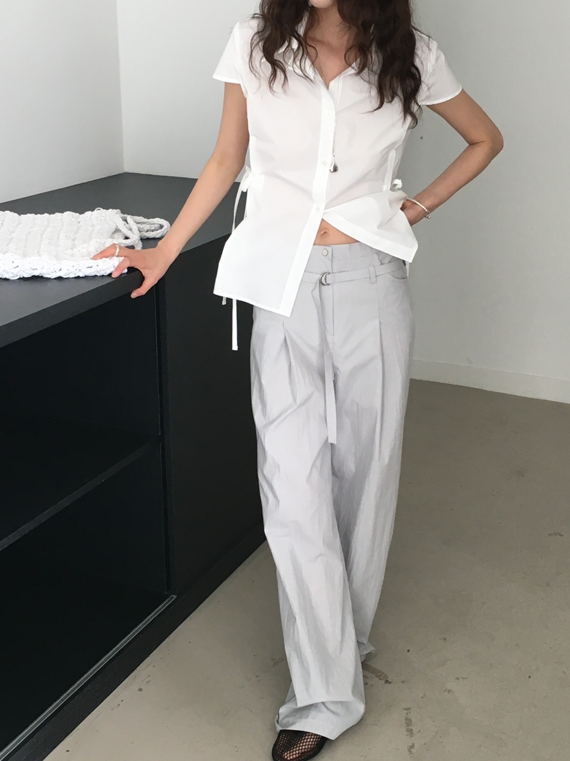 MONDAYMORING東大門代購女士新款25春夏人氣熱賣休閑褲含腰帶MONDAYMORING休閑褲