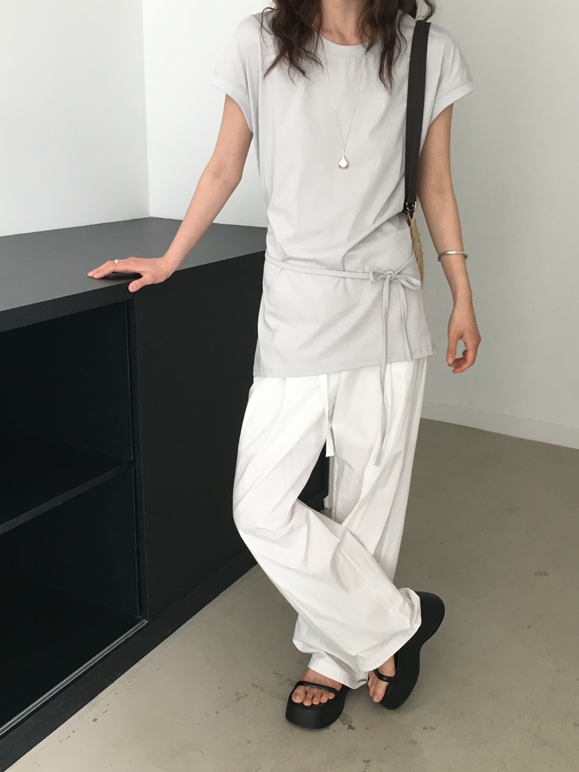 MONDAYMORING東大門代購女士新款25春夏人氣熱賣休閑褲含腰帶MONDAYMORING休閑褲
