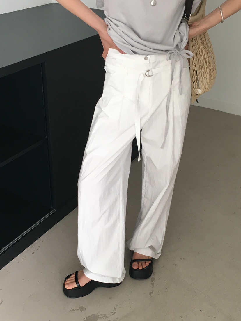 MONDAYMORING東大門代購女士新款25春夏人氣熱賣休閑褲含腰帶MONDAYMORING休閑褲