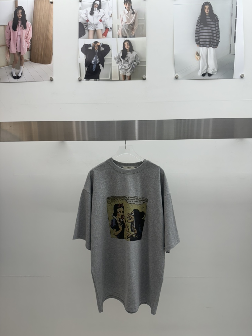 AMOOD東大門實拍女裝新品時尚熱賣人氣25春夏真品休閑職業T恤AMOODT恤圖色2