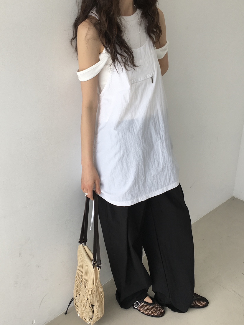 MONDAYMORING韓國直郵女裝新款25春夏真品推薦吊帶背心雙面MONDAYMORING吊帶/背心