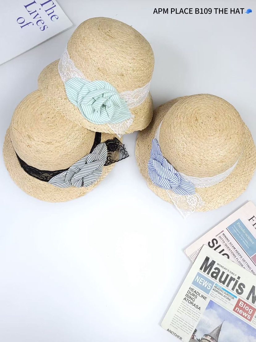 THE HAT-P韓國直郵女士新款25春夏職業熱賣推薦帽子蕾絲花THE HAT帽子