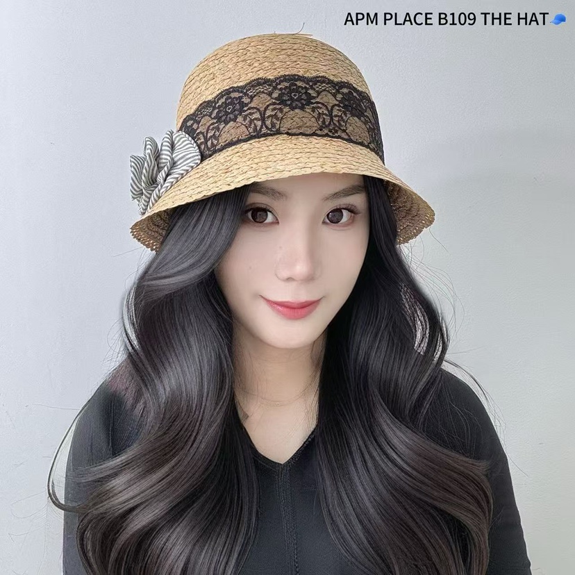 THE HAT-P韓國直郵女士新款25春夏職業熱賣推薦帽子蕾絲花THE HAT帽子