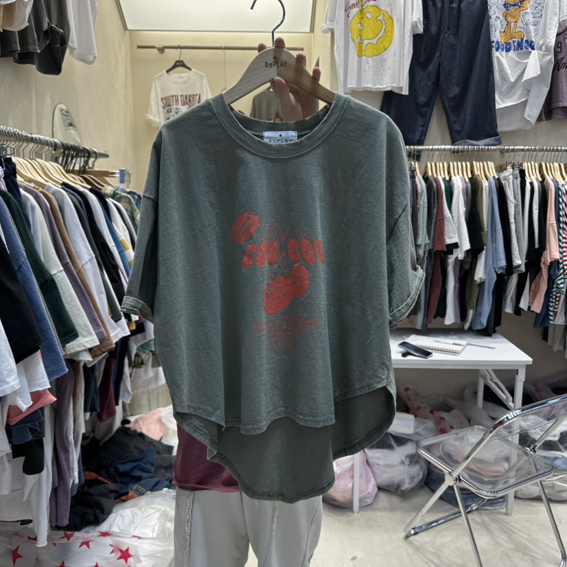 REPLAY東大門代購女士新品推薦休閑職業25春夏人氣真品熱賣T恤REPLAYT恤圖色2