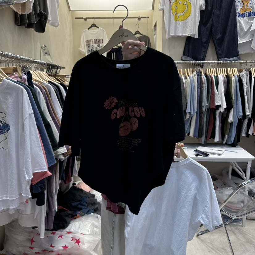 REPLAY東大門代購女士新品推薦休閑職業25春夏人氣真品熱賣T恤REPLAYT恤圖色3