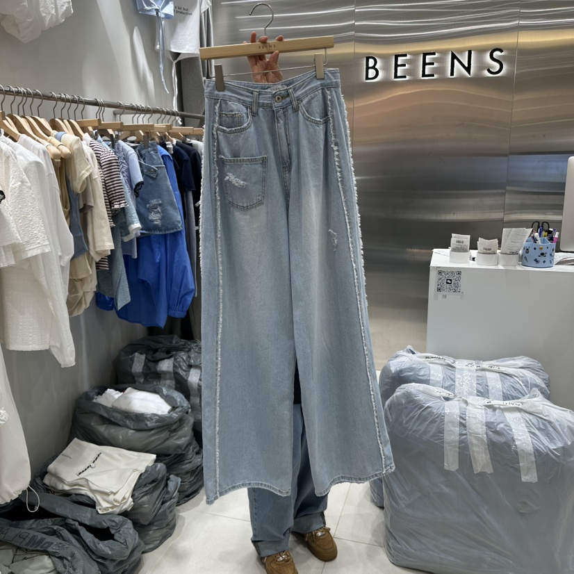 BEENS東大門實拍女士新款職業25春夏熱賣休閑人氣時尚牛仔褲BEENS牛仔褲