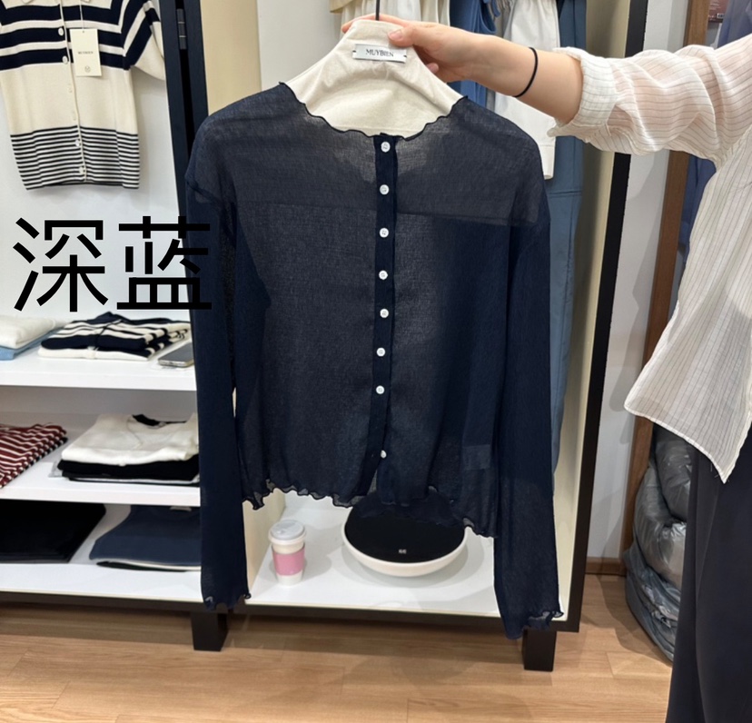 MUYBIEN韓國直郵女士新品真品休閑推薦熱賣針織衫不含內搭透視MUYBIEN針織衫圖色2