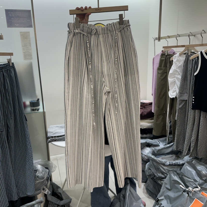 NOON_D韓國直郵女裝新品時尚熱賣推薦休閑真品休閑褲含腰繩NOON_D休閑褲圖色2