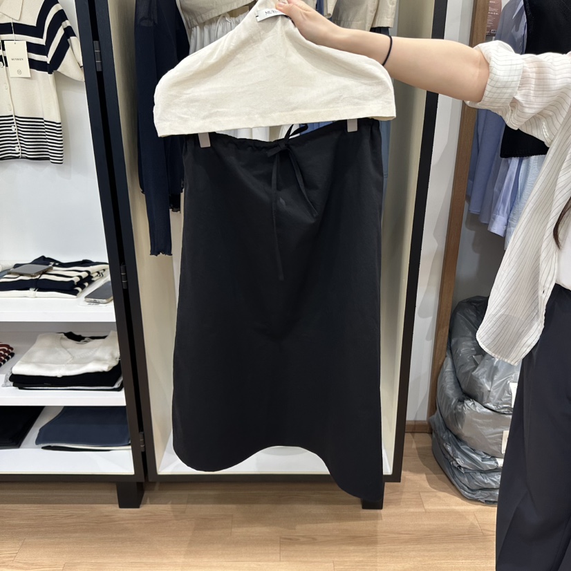 MUYBIEN東大門實拍女士新品休閑25春夏人氣時尚職業長裙棉質MUYBIEN長裙圖色2