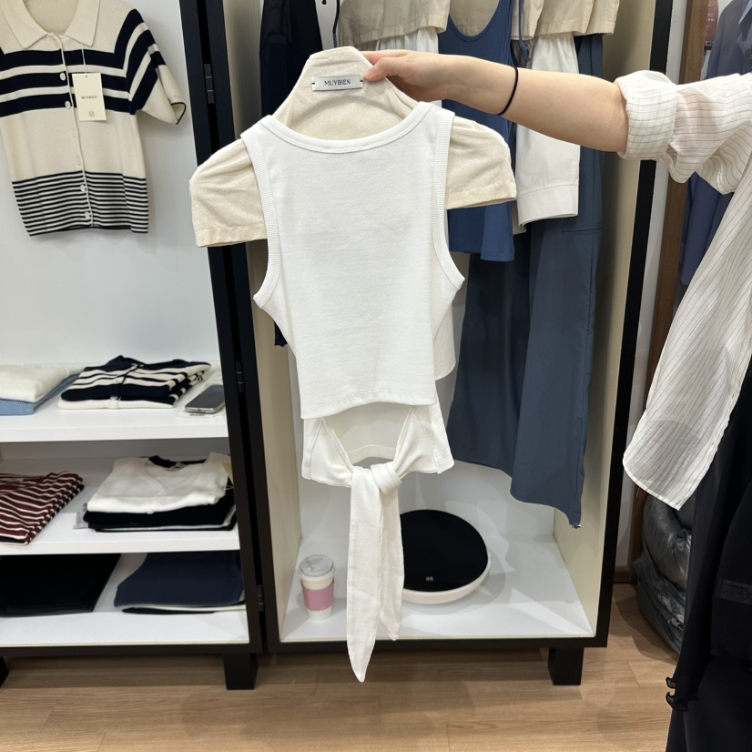 MUYBIEN東大門實拍女士新款人氣熱賣時尚真品25春夏吊帶背心MUYBIEN吊帶/背心
