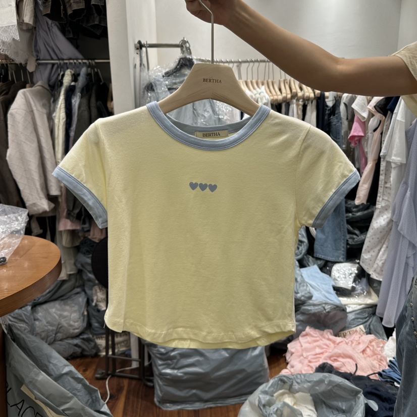 BERTHA東大門代購女裝新款時尚推薦25春夏人氣職業熱賣休閑T恤BERTHAT恤圖色3