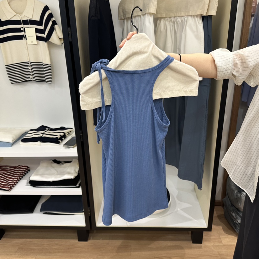 MUYBIEN韓國代購女士新品真品25春夏時尚休閑職業人氣吊帶背心MUYBIEN吊帶/背心