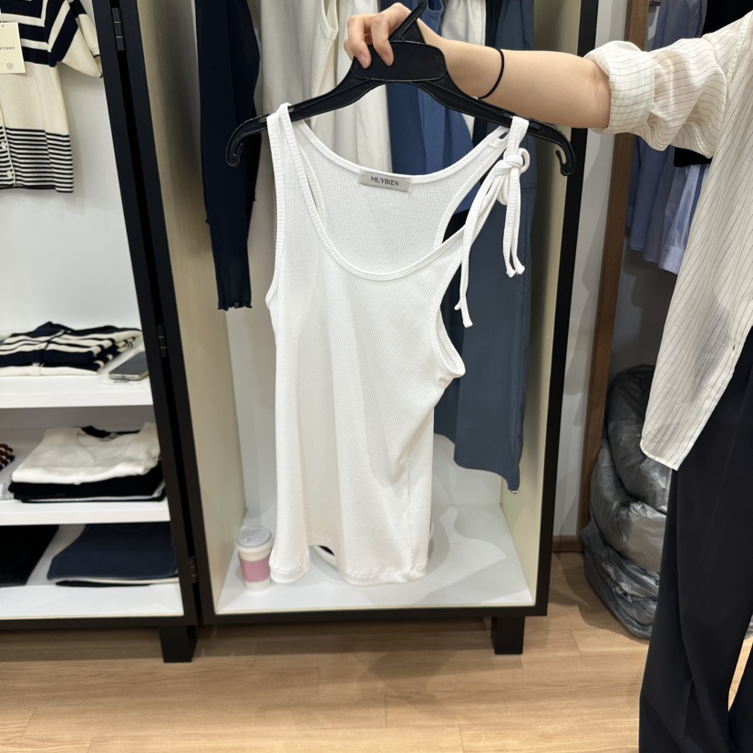 MUYBIEN韓國代購女士新品真品25春夏時尚休閑職業人氣吊帶背心MUYBIEN吊帶/背心