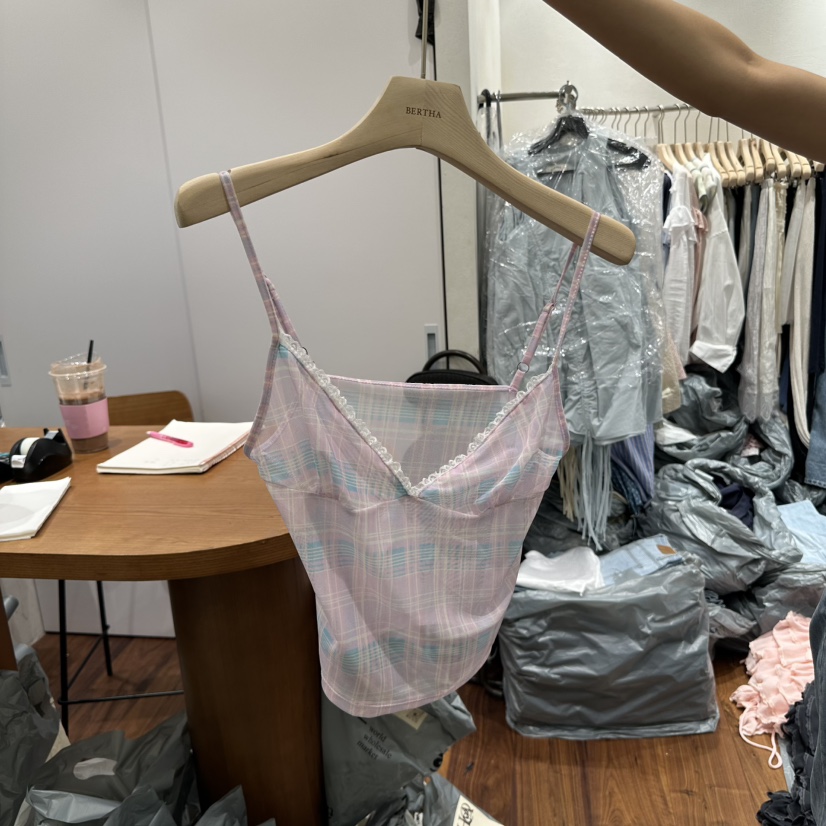 BERTHA東大門代購女士新品推薦休閑25春夏職業真品吊帶背心BERTHA吊帶/背心圖色2