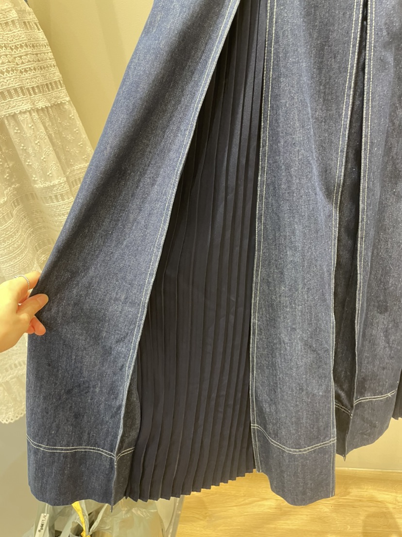 NEOUL韓國直郵女裝新品25春夏人氣職業時尚休閑真品推薦長裙NEOUL/ahin雙領標簽長裙
