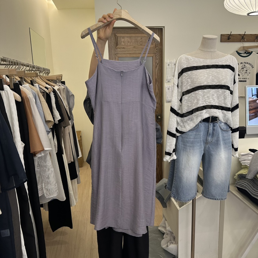 LOGON韓國代購女裝新品25春夏推薦時尚熱賣休閑真品職業連衣裙LOGON連衣裙