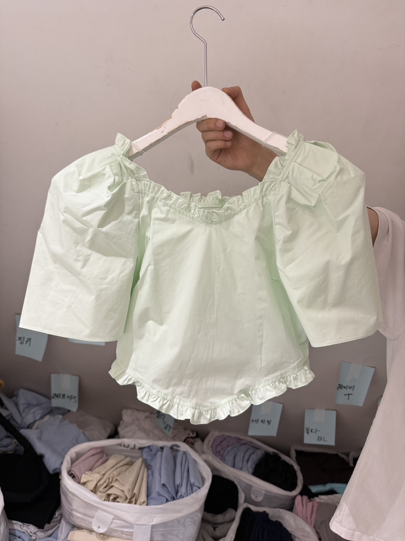 BELITA-L東大門代購女士新品熱賣人氣休閑襯衫蕾絲衫荷葉邊絨BELITA-L襯衫/蕾絲衫圖色4