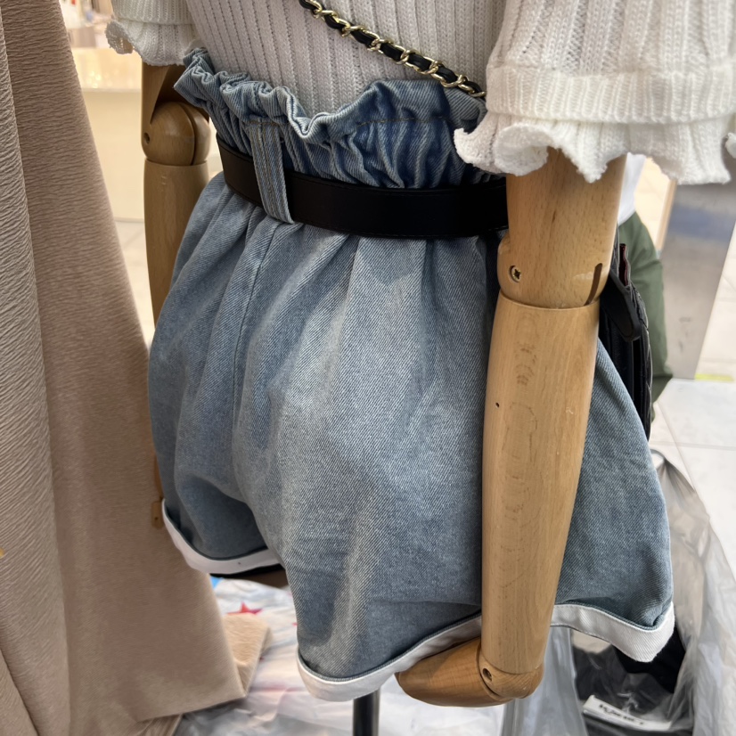 BLACK BABI東大門代購女士新品25春夏休閑推薦短褲包含腰帶BLACK BABI短褲