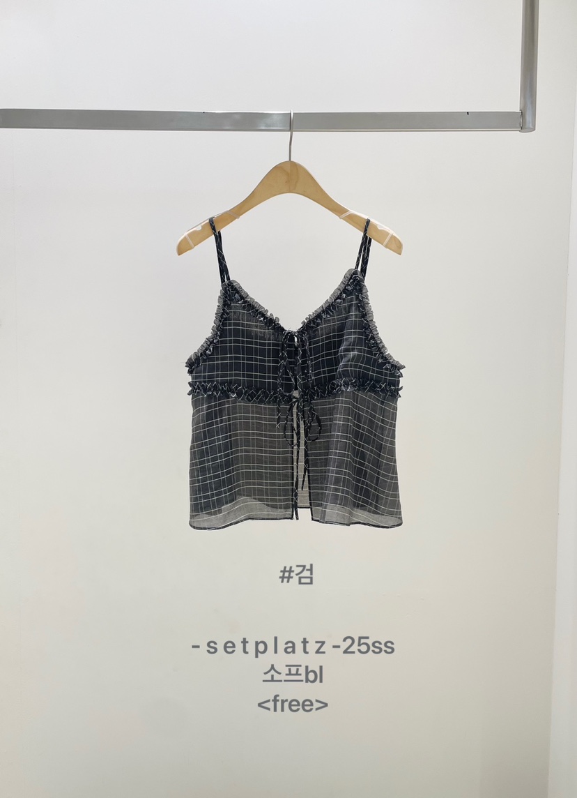 SETPLATZ東大門直郵女裝新款25春夏職業休閑熱賣吊帶背心柔軟PLATZCLASSIC吊帶/背心圖色3實際價格37000