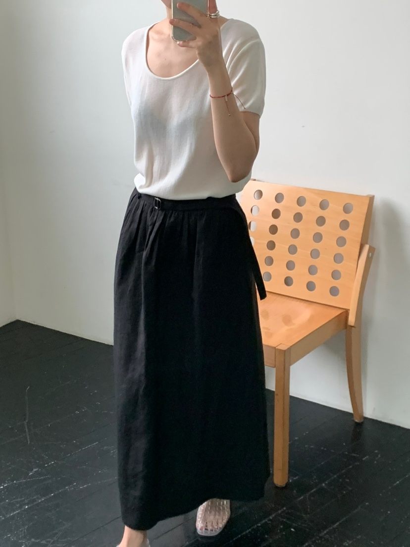 REGULARLY/PLACOR東大門直郵女裝新款休閑熱賣長裙含腰帶亞麻REGULARLY/PLACOR長裙